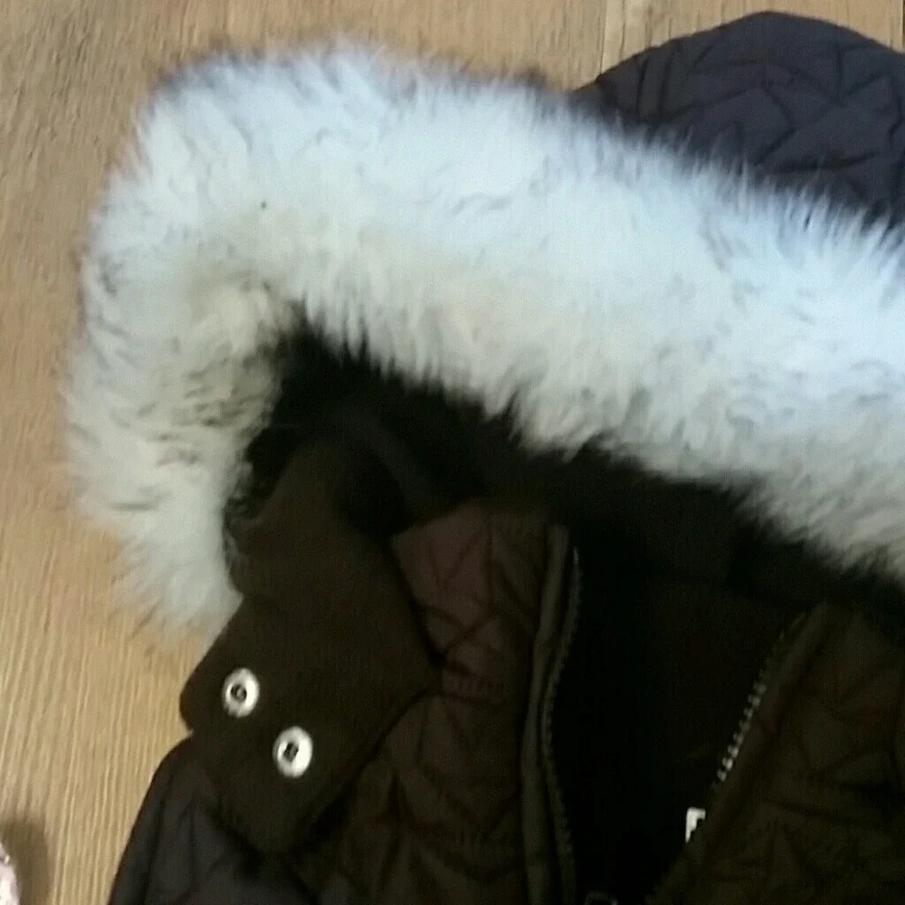 Gymboree Girls‎ 5-6 Faux Fur Hooded Puffer Chocolate Brown Vest
